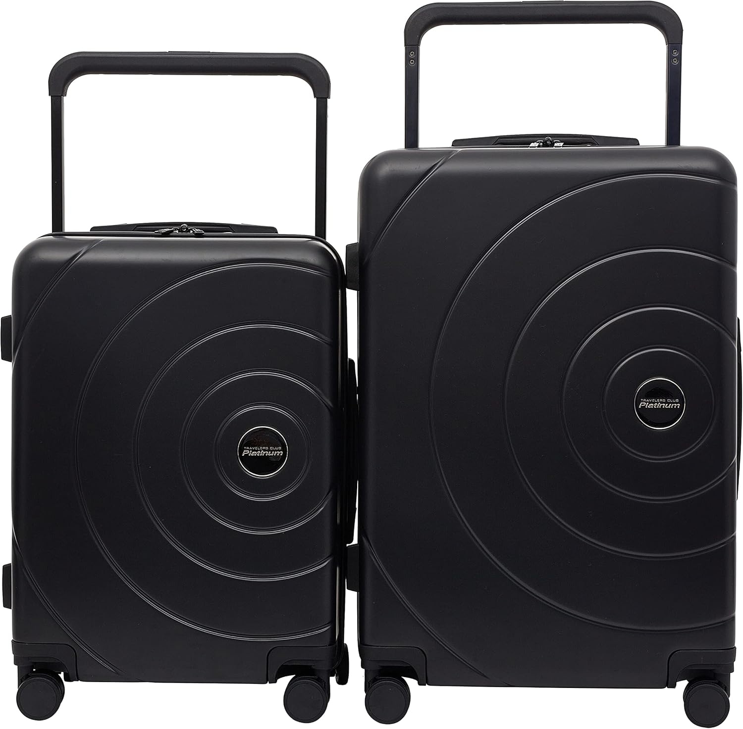 image:imageTravelers Club 2PC or 20 Odyssey Luggage Set Blush 20 CarryOnBlack