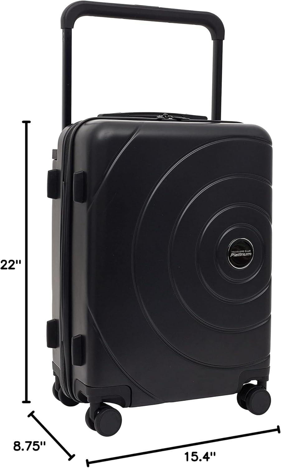 image:imageTravelers Club 2PC or 20 Odyssey Luggage Set Blush 20 CarryOnBlack