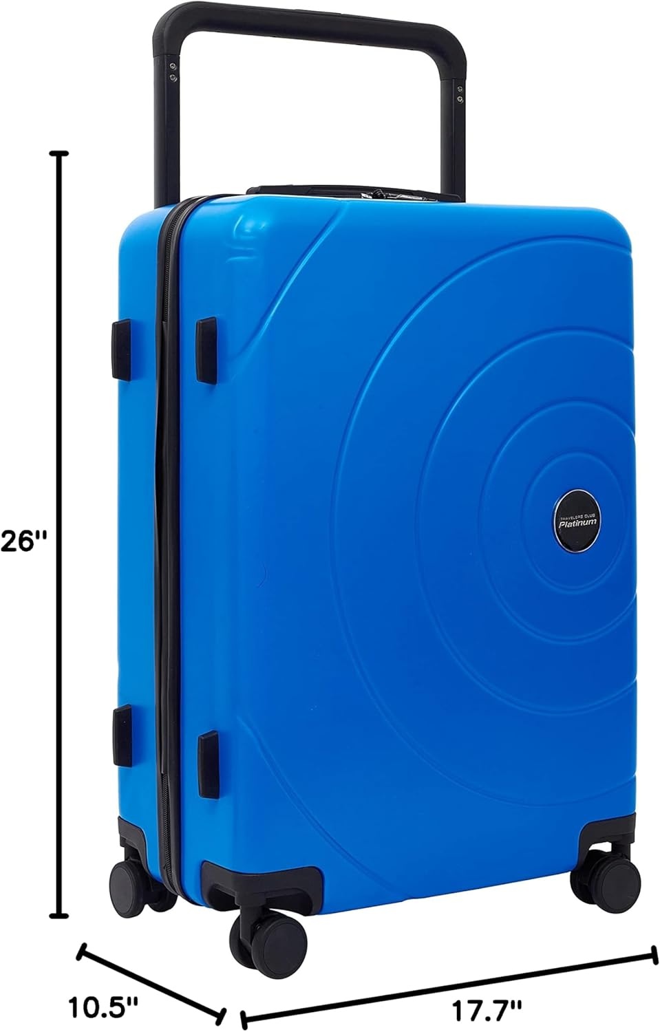 image:imageTravelers Club 2PC or 20 Odyssey Luggage Set Blush 20 CarryOnBlue
