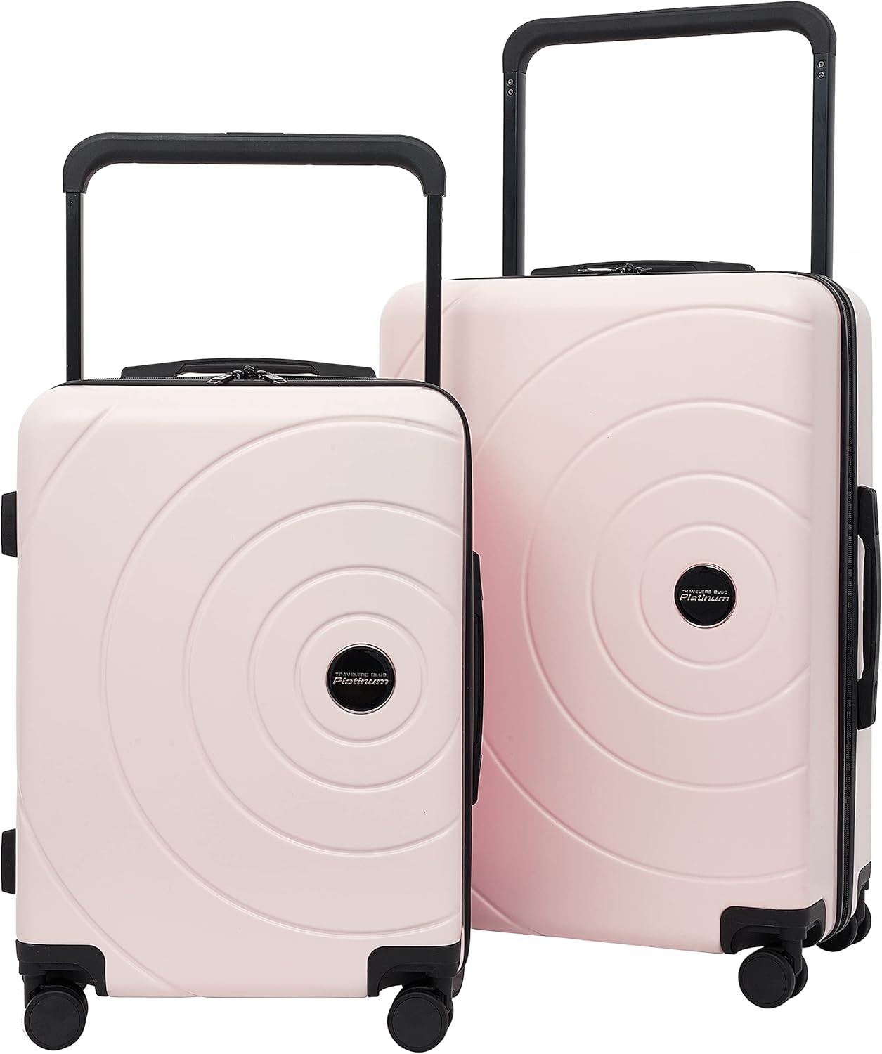 image:imageTravelers Club 2PC or 20 Odyssey Luggage Set Blush 20 CarryOnBlush