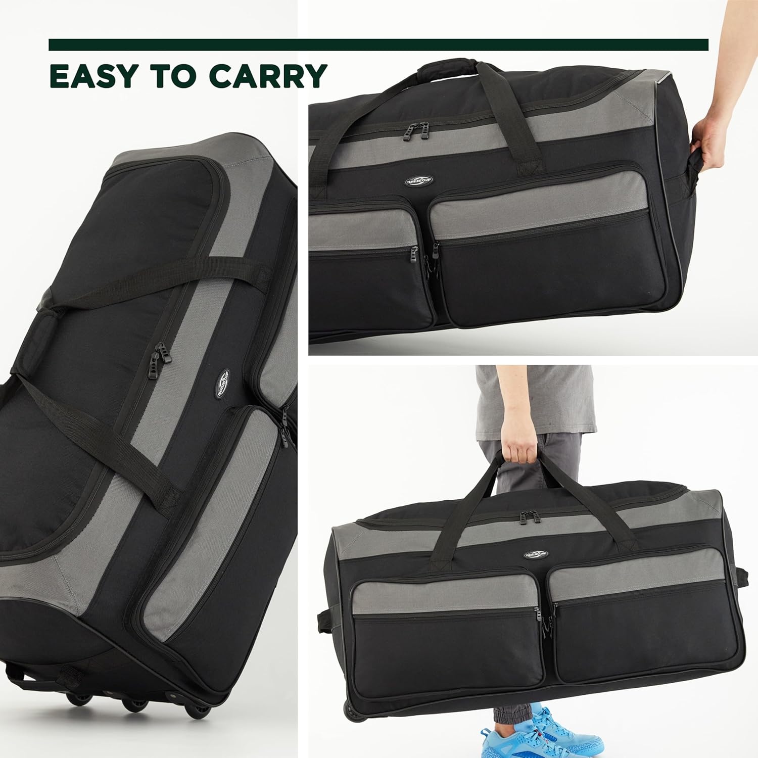 image:imageTravelers Club 36 Asgard 3Wheel Rolling Duffel BagBlack