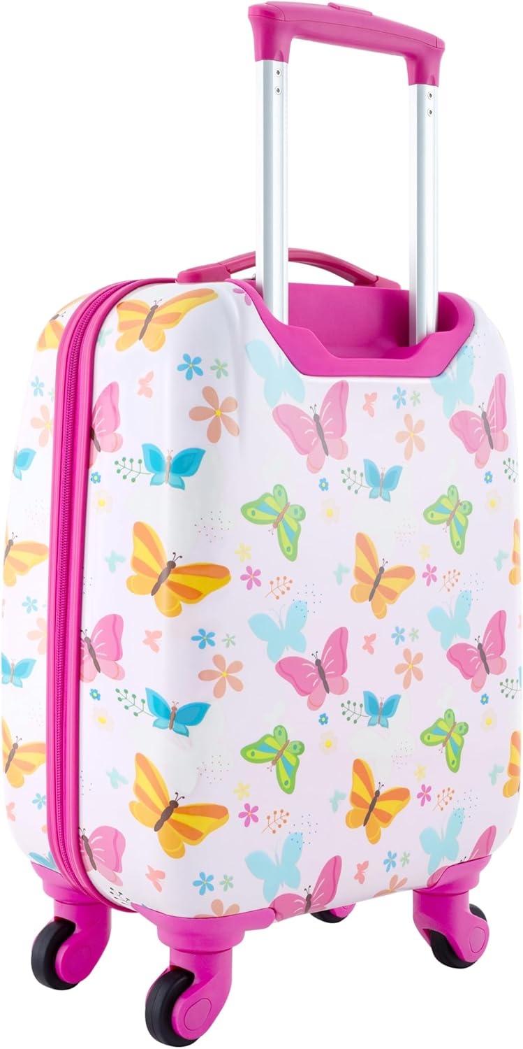 image:imageTravelers Club 5 Piece Kids Luggage Set ButterflyButterfly