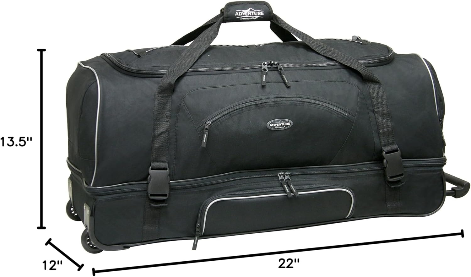 image:imageTravelers Club Adventure Rolling Travel Duffel BagBlack