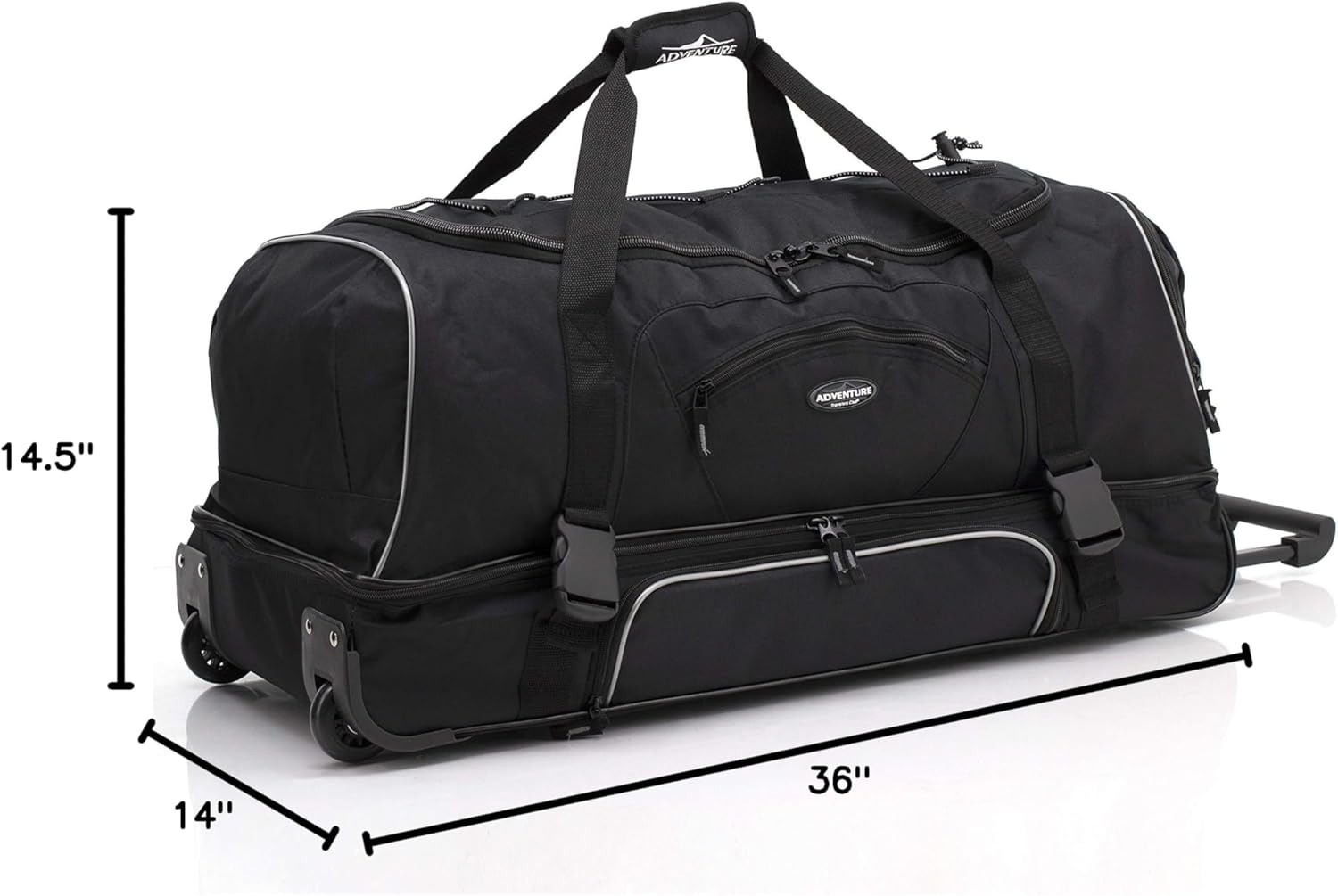 image:imageTravelers Club Adventure Rolling Travel Duffel BagBlack