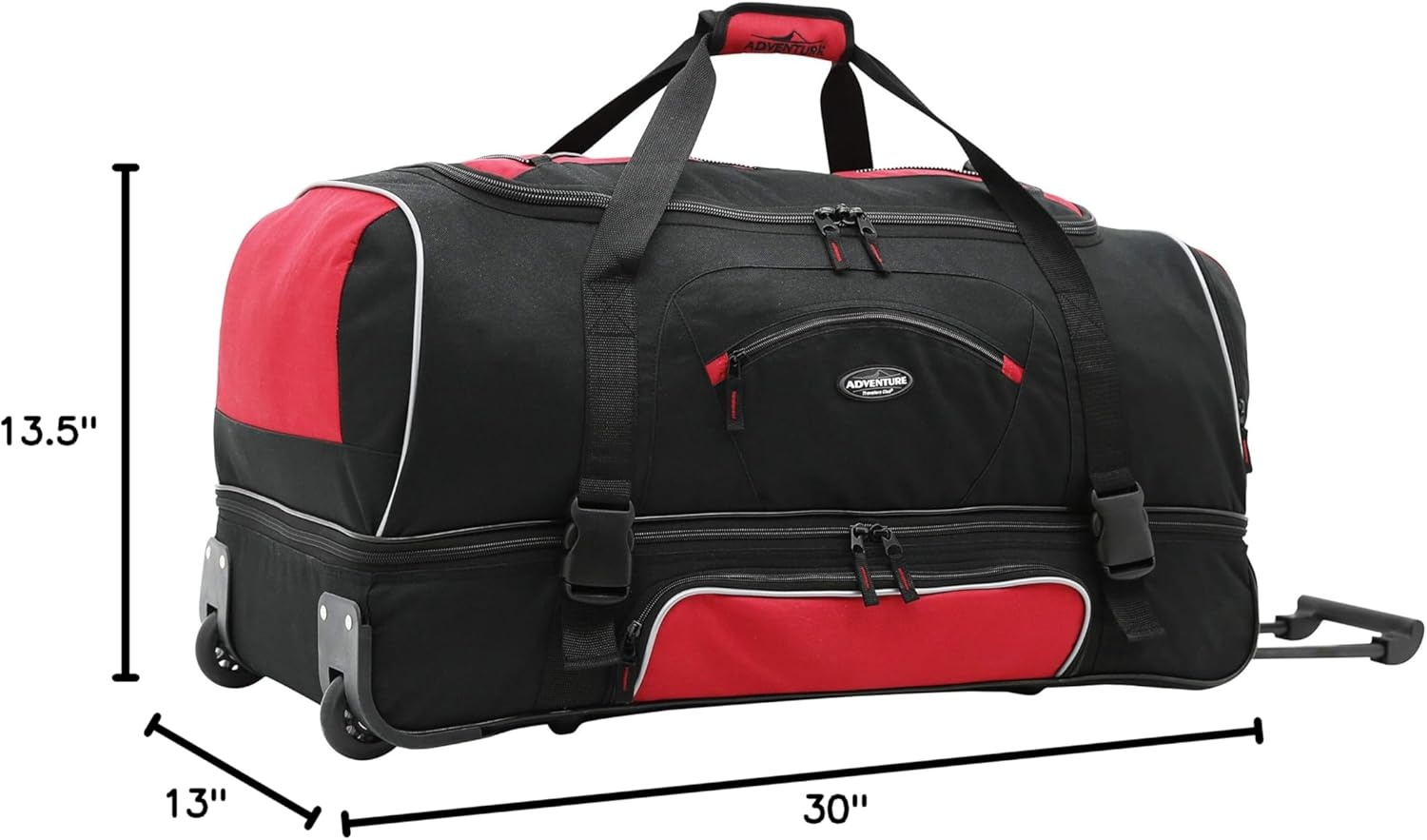 image:imageTravelers Club Adventure Rolling Travel Duffel BagRed