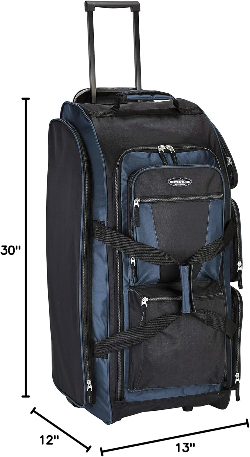 image:imageTravelers Club Xpedition 30 Inch MultiPocket Upright Rolling Duffel BagBlue