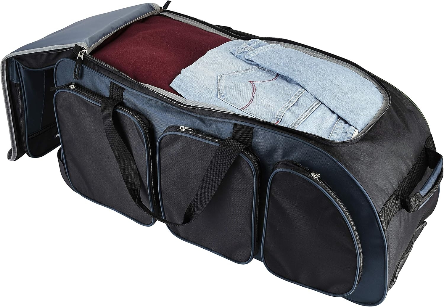 image:imageTravelers Club Xpedition 30 Inch MultiPocket Upright Rolling Duffel BagBlue