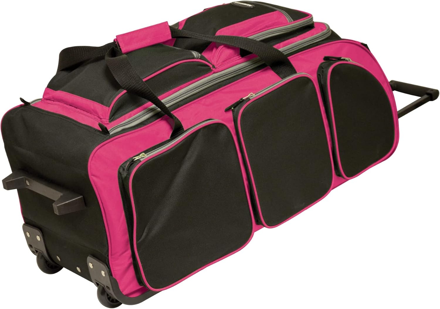 image:imageTravelers Club Xpedition 30 Inch MultiPocket Upright Rolling Duffel BagHot Pink