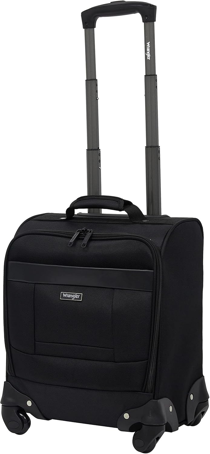 image:imageWrangler 17 Underseat Spinner CarryOn Luggage CharcoalBlack