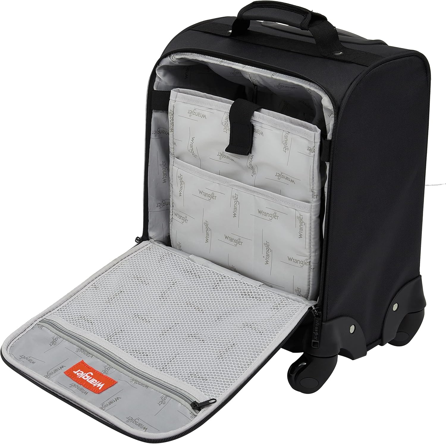 image:imageWrangler 17 Underseat Spinner CarryOn Luggage CharcoalCharcoal