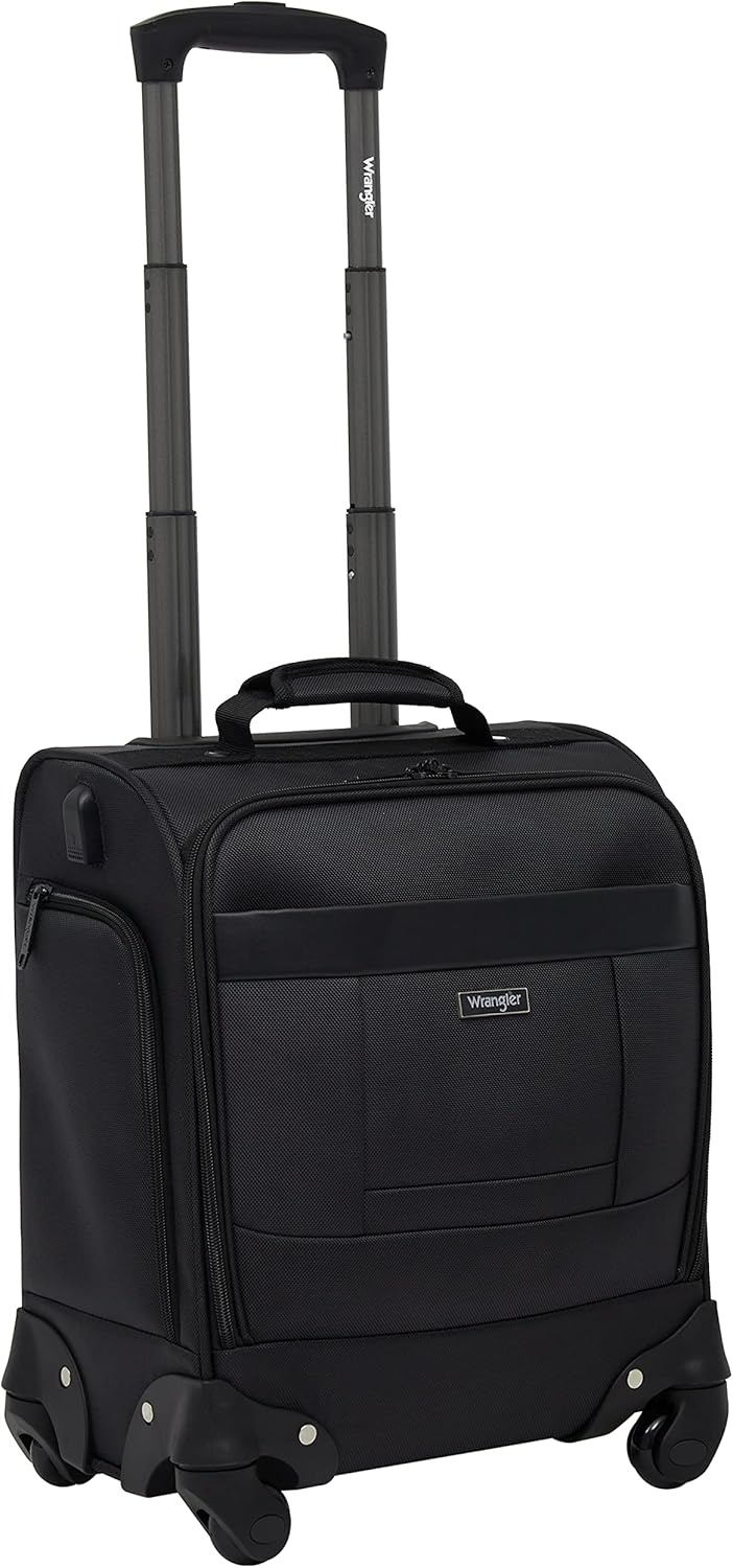 image:imageWrangler 17 Underseat Spinner CarryOn Luggage CharcoalCharcoal