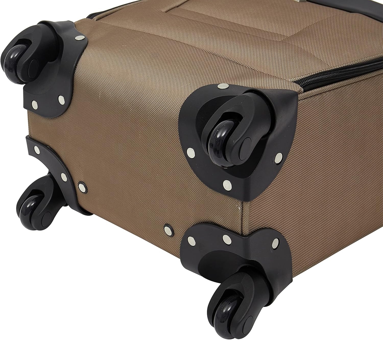 image:imageWrangler 17 Underseat Spinner CarryOn Luggage CharcoalMocha