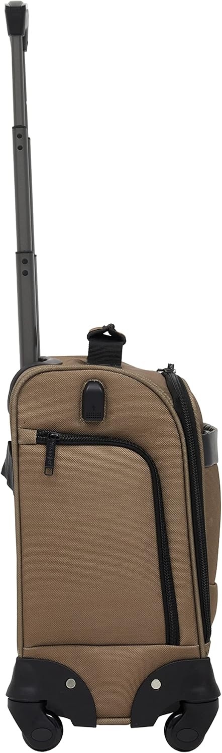 image:imageWrangler 17 Underseat Spinner CarryOn Luggage CharcoalMocha