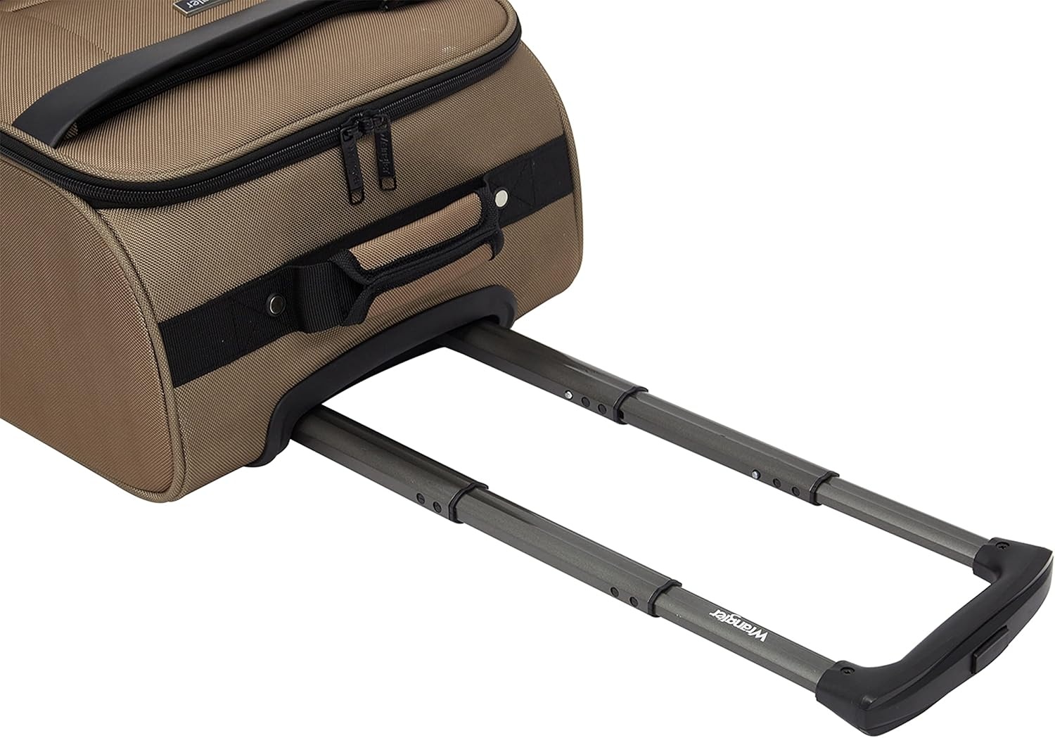image:imageWrangler 17 Underseat Spinner CarryOn Luggage CharcoalMocha