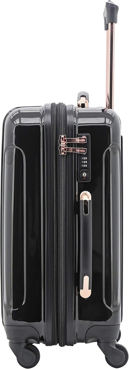 image:imagekensie 20 Alma CarryOn TSALock Spinner Luggage BlackBlack