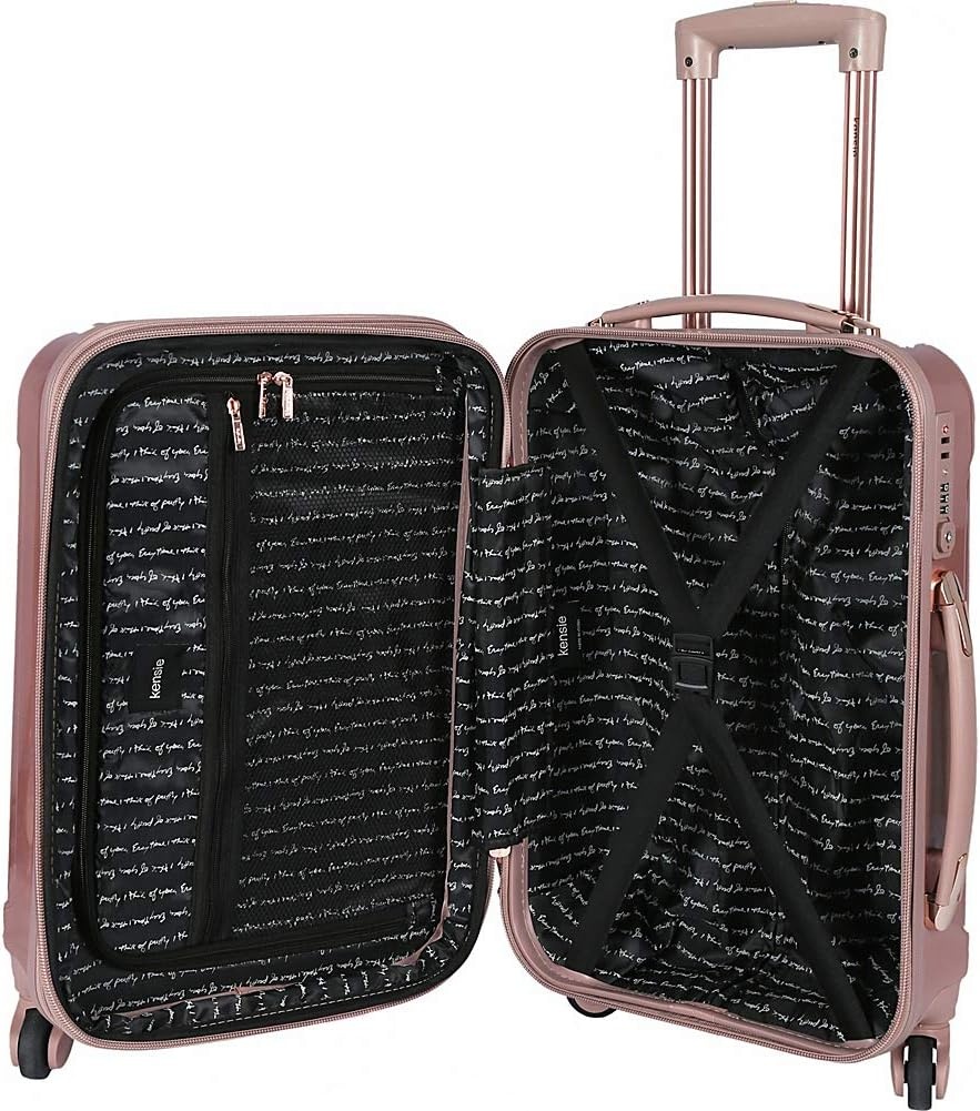 image:imagekensie 20 Alma CarryOn TSALock Spinner Luggage BlackBlack