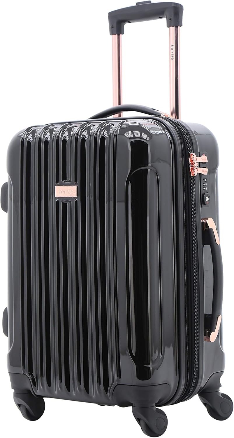 image:imagekensie 20 Alma CarryOn TSALock Spinner Luggage BlackBlack