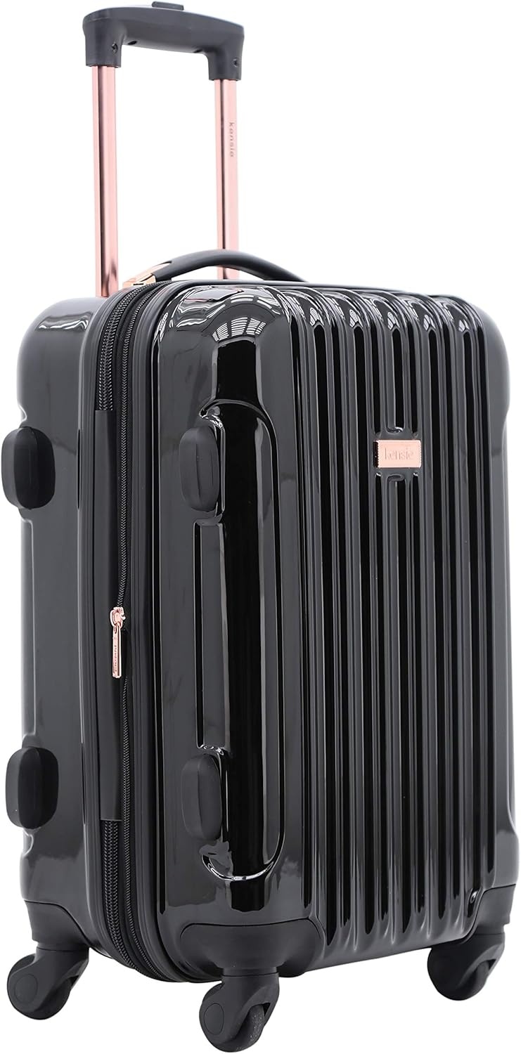 image:imagekensie 20 Alma CarryOn TSALock Spinner Luggage BlackBlack