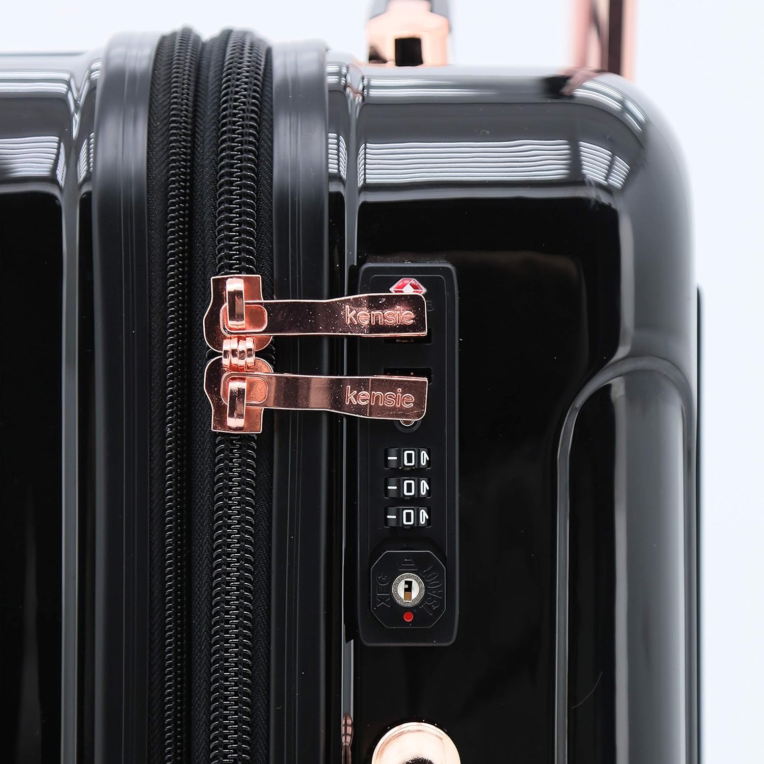 image:imagekensie 20 Alma CarryOn TSALock Spinner Luggage BlackBlack