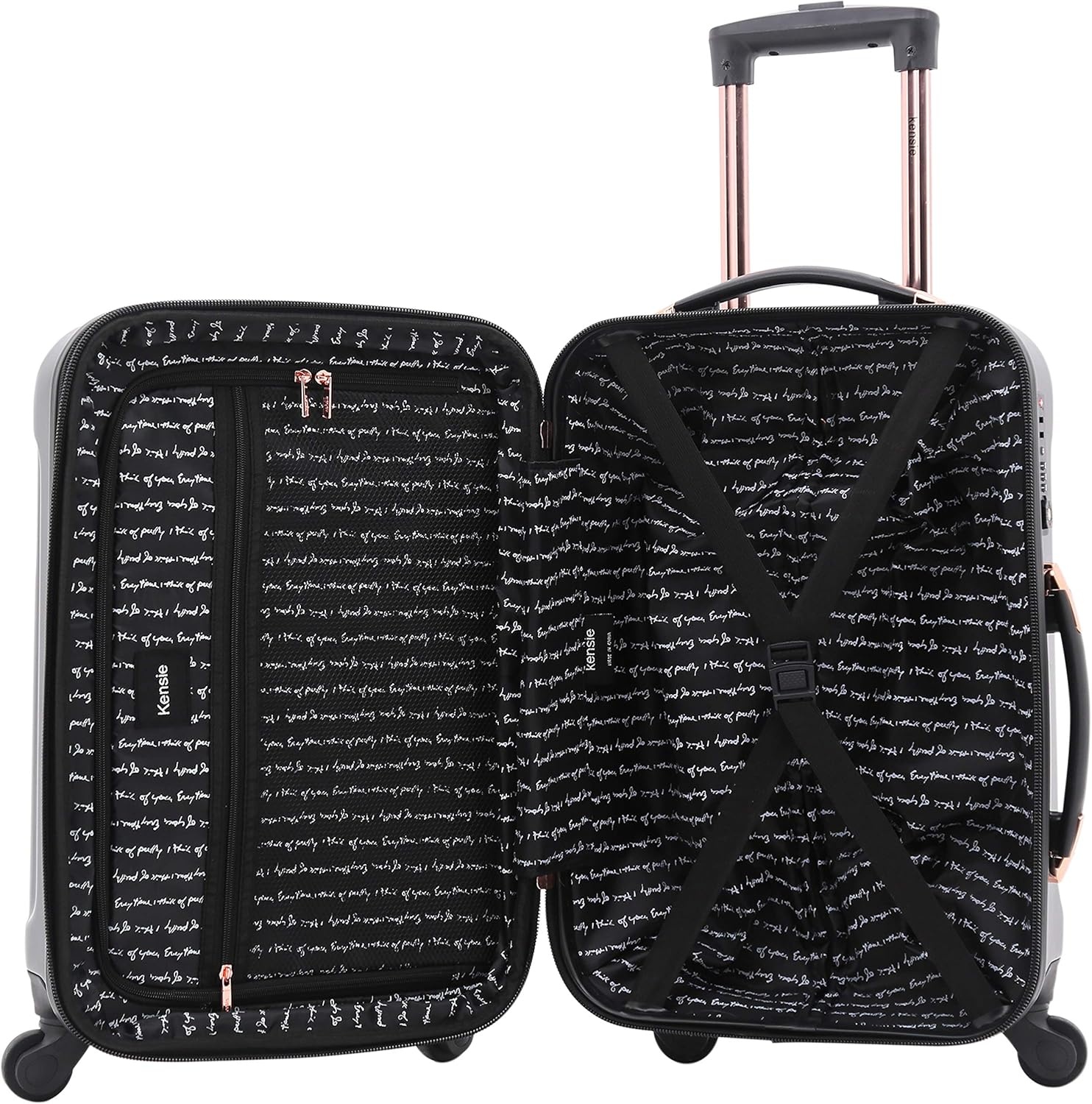image:imagekensie 20 Alma CarryOn TSALock Spinner Luggage BlackBlack