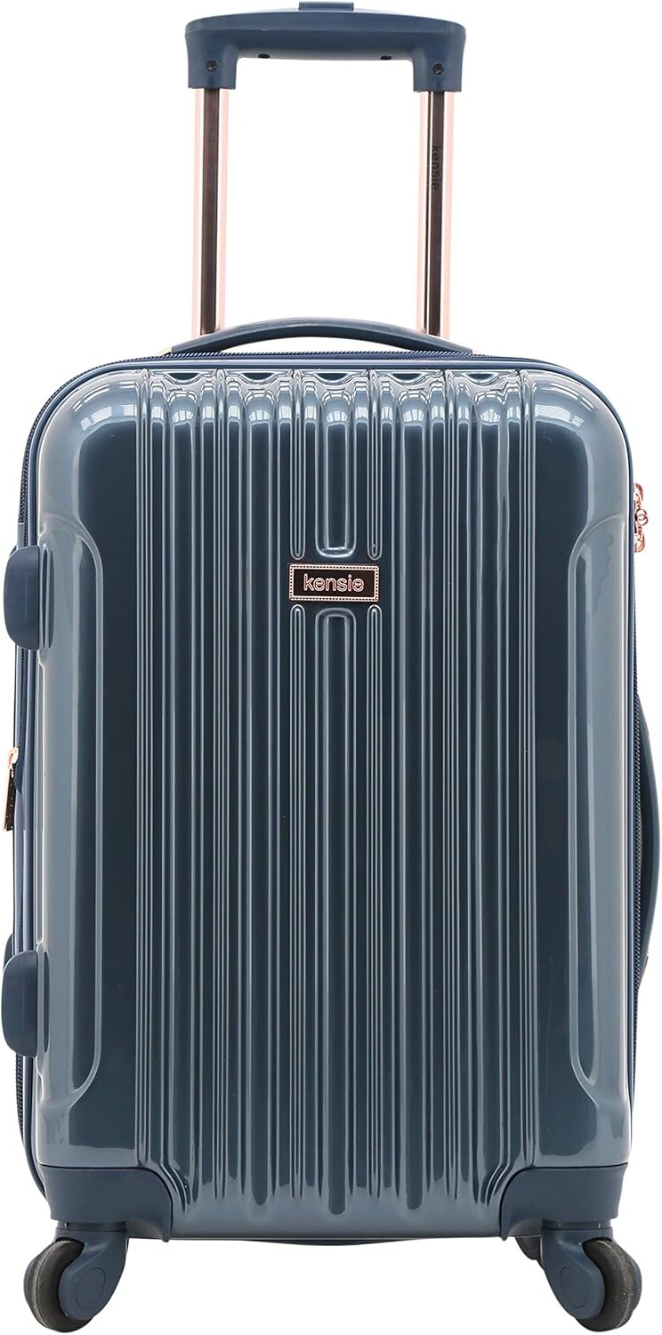 image:imagekensie 20 Alma CarryOn TSALock Spinner Luggage BlackMidnight Blue