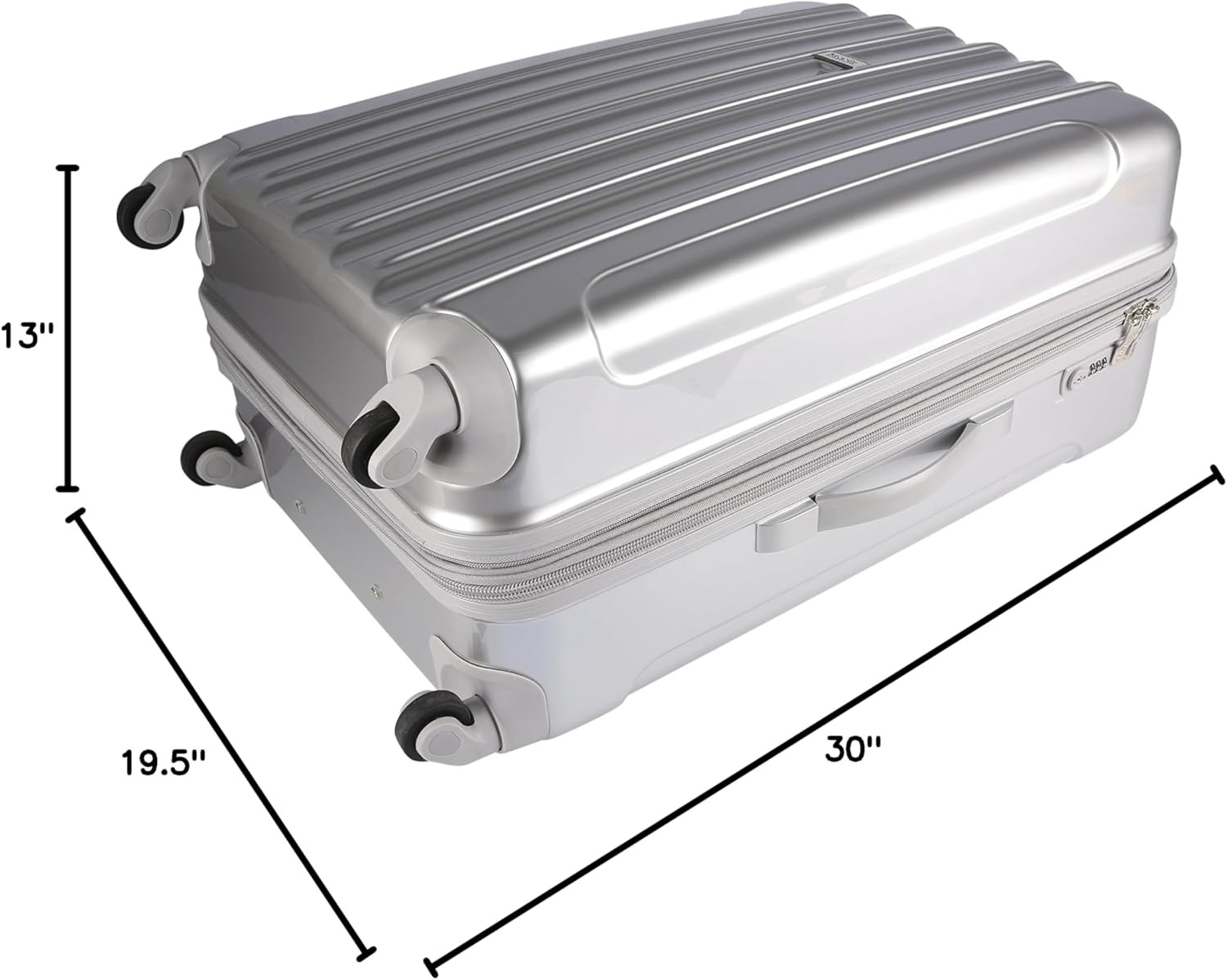 image:imagekensie 20 Alma CarryOn TSALock Spinner Luggage BlackSilver