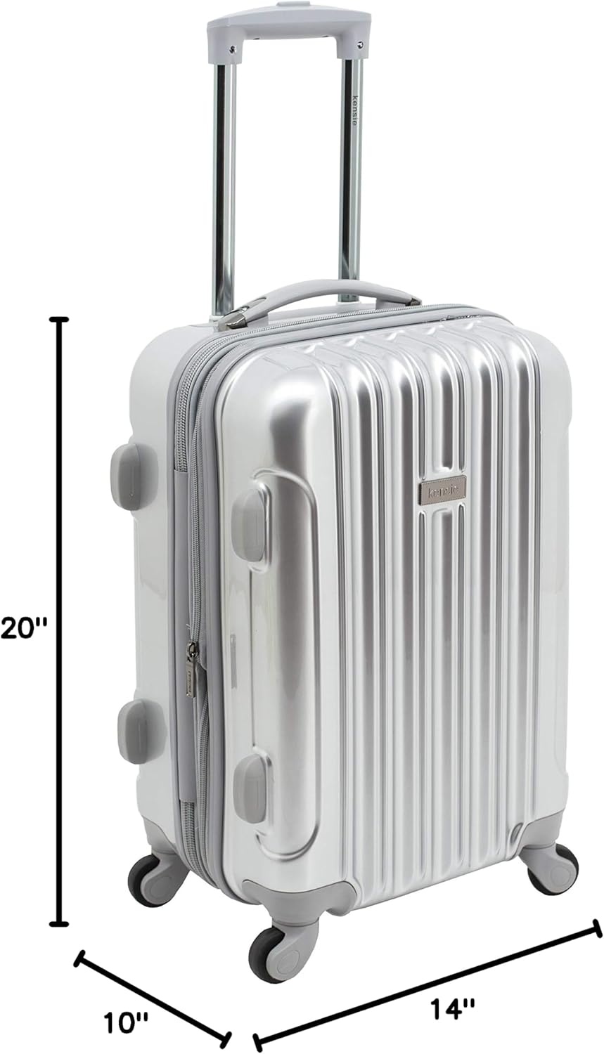 image:imagekensie 20 Alma CarryOn TSALock Spinner Luggage BlackSilver