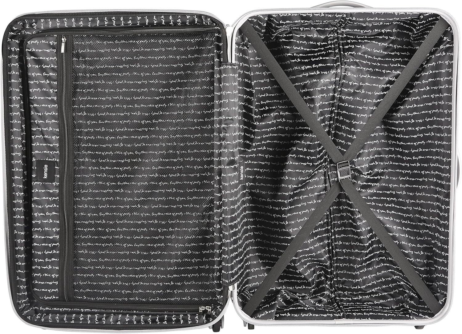 image:imagekensie 20 Alma CarryOn TSALock Spinner Luggage BlackSilver