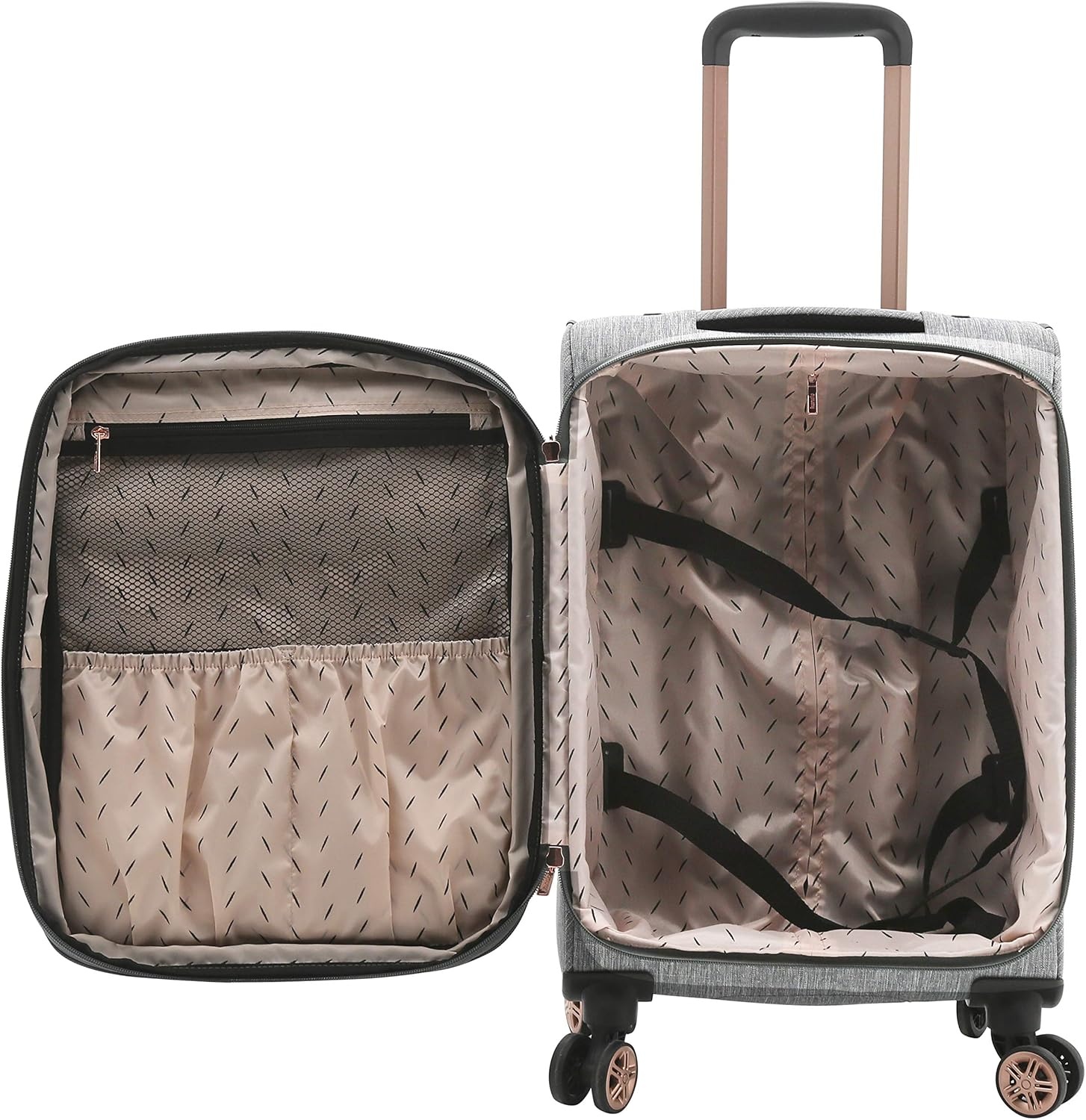 image:imagekensie Hudson Softside 3Piece Spinner Luggage Set Heather GrayHeather Gray