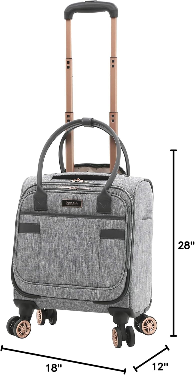 image:imagekensie Hudson Softside 3Piece Spinner Luggage Set Heather GrayHeather Gray
