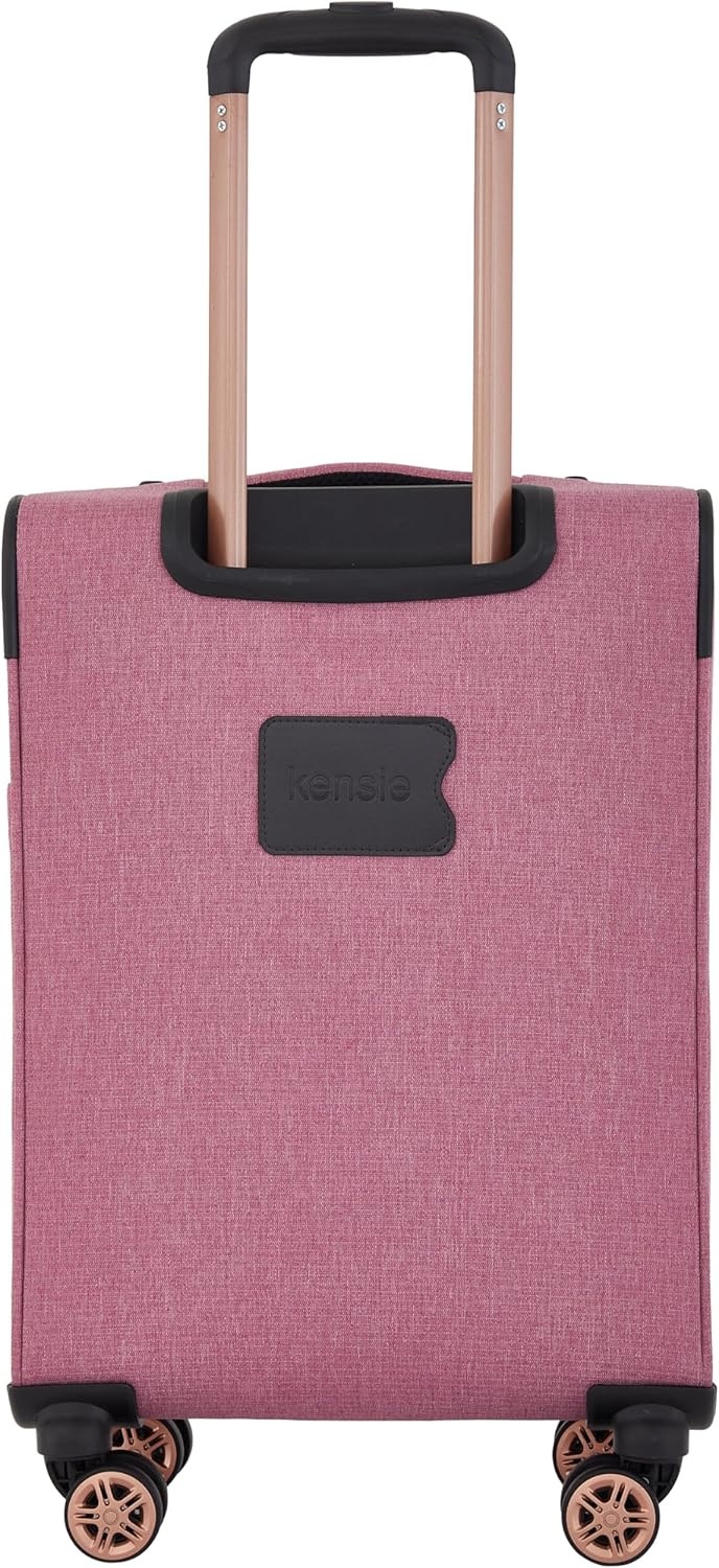 image:imagekensie Hudson Softside 3Piece Spinner Luggage Set Heather GrayMellow Mauve