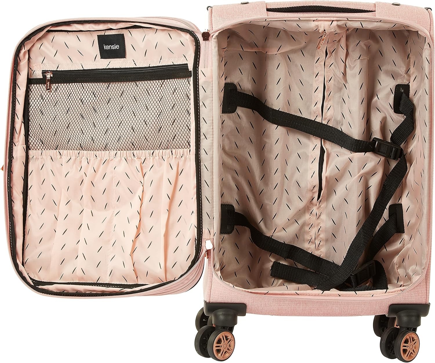 image:imagekensie Hudson Softside 3Piece Spinner Luggage Set Heather GrayRose