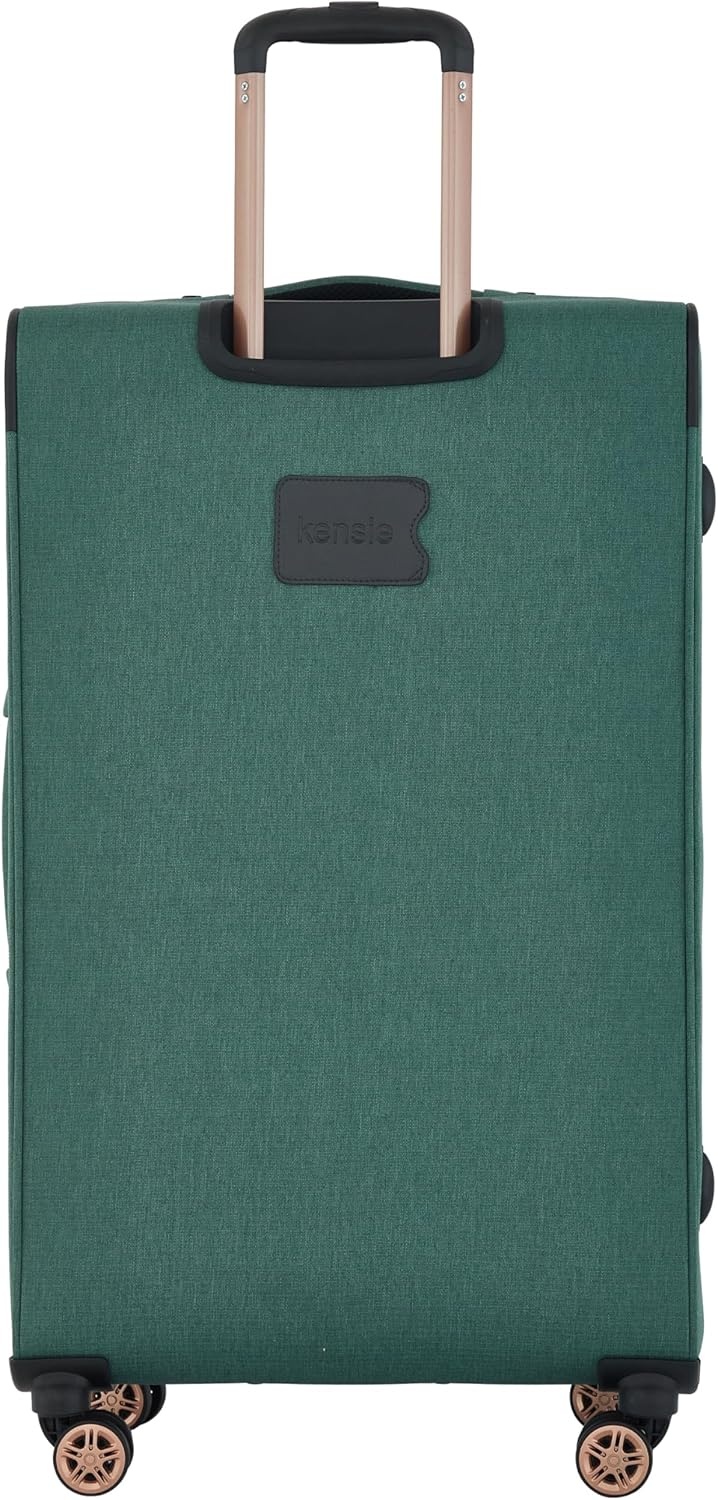 image:imagekensie Hudson Softside 3Piece Spinner Luggage Set Heather GraySmoke Pine
