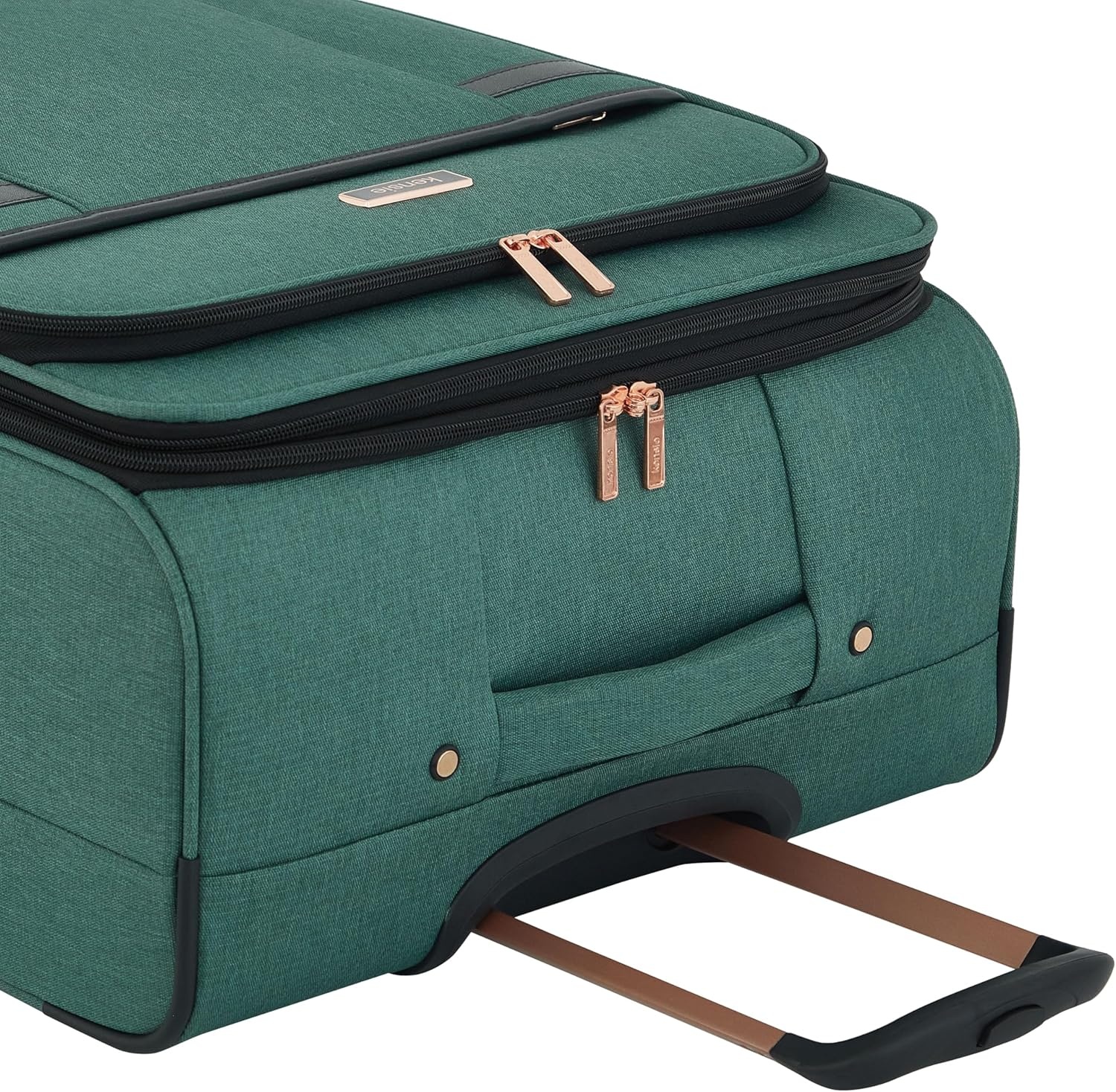 image:imagekensie Hudson Softside 3Piece Spinner Luggage Set Heather GraySmoke Pine