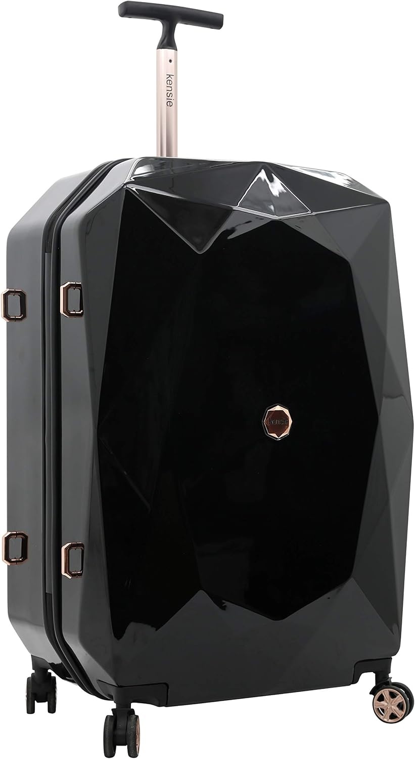 image:imagekensie Womens 2 Piece or 20 3D Gemstone Luggage Set Mint 2 PC 28Black