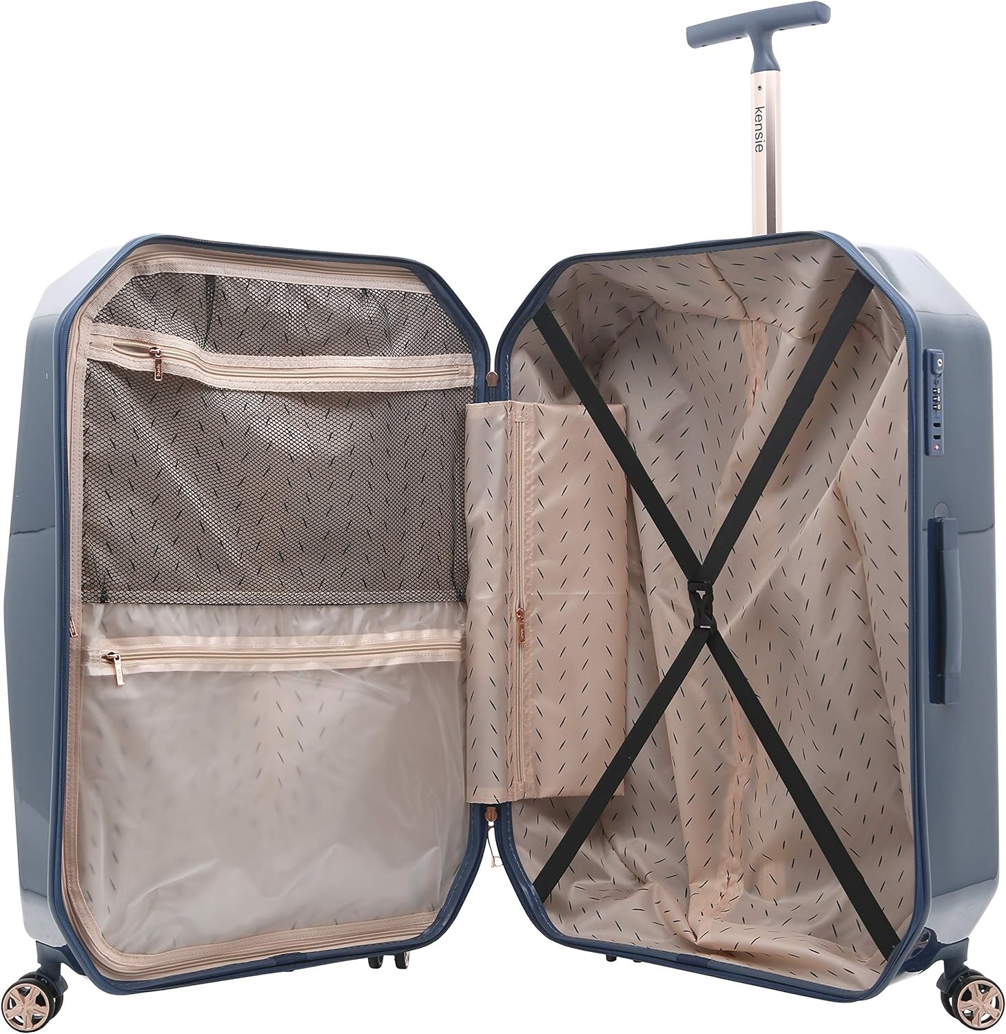 image:imagekensie Womens 2 Piece or 20 3D Gemstone Luggage Set Mint 2 PC 28Midnight Blue