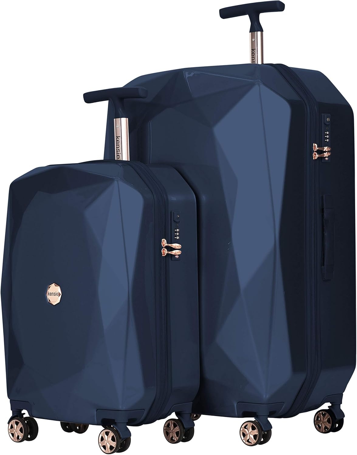 image:imagekensie Womens 2 Piece or 20 3D Gemstone Luggage Set Mint 2 PC 28Midnight Blue