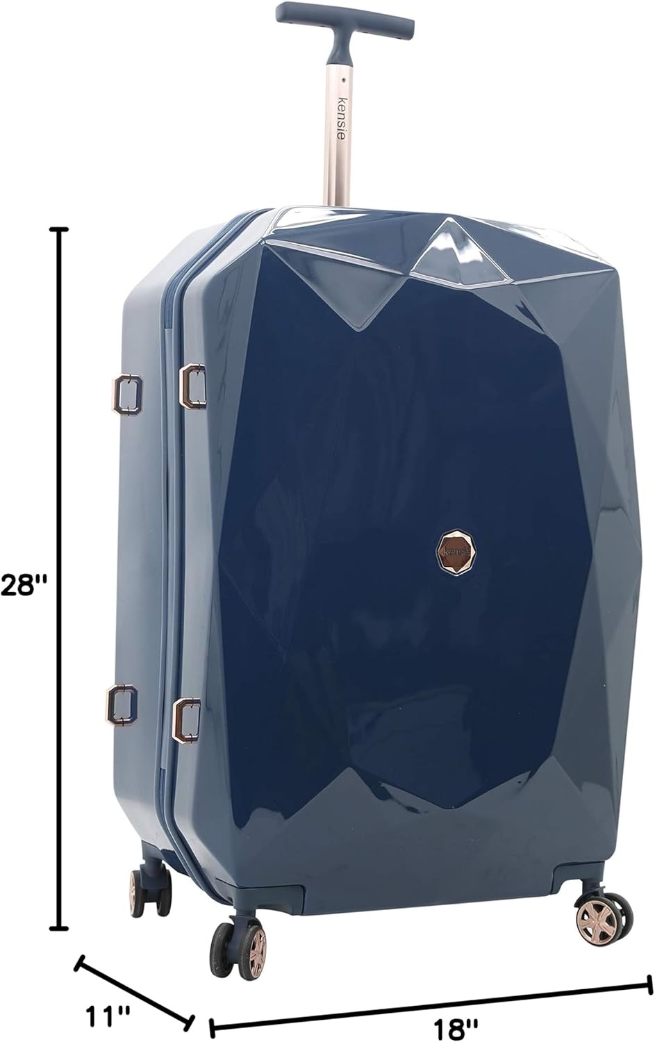image:imagekensie Womens 2 Piece or 20 3D Gemstone Luggage Set Mint 2 PC 28Midnight Blue