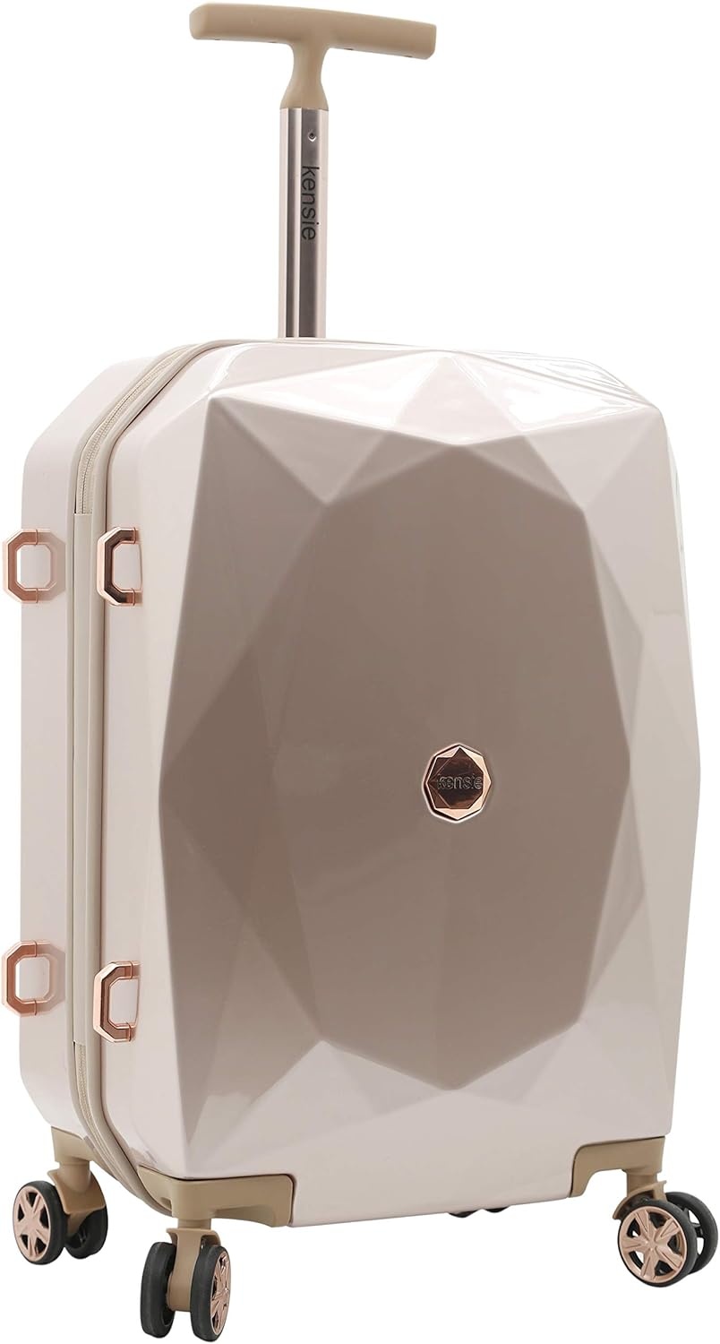 image:imagekensie Womens 2 Piece or 20 3D Gemstone Luggage Set Mint 2 PC 28Rose Gold