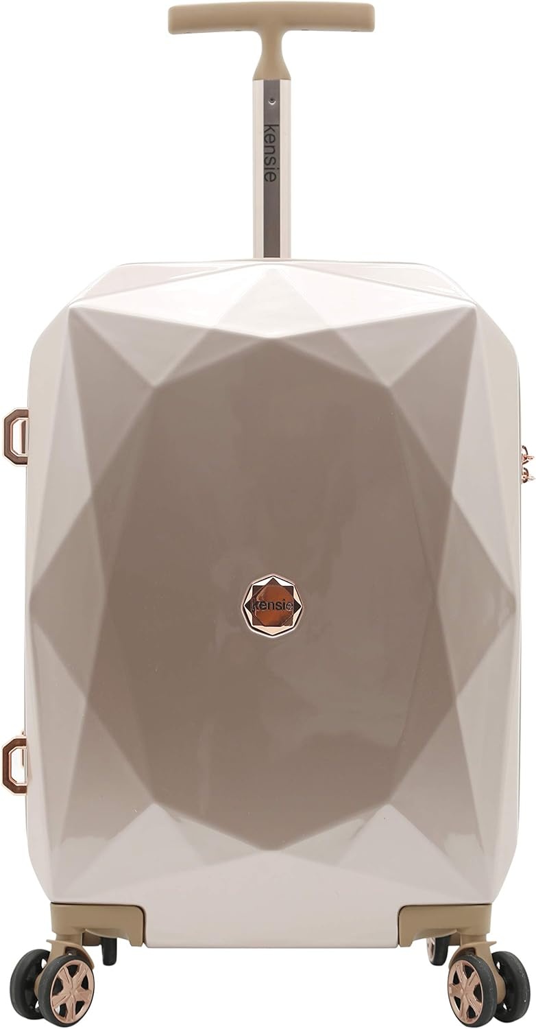 image:imagekensie Womens 2 Piece or 20 3D Gemstone Luggage Set Mint 2 PC 28Rose Gold