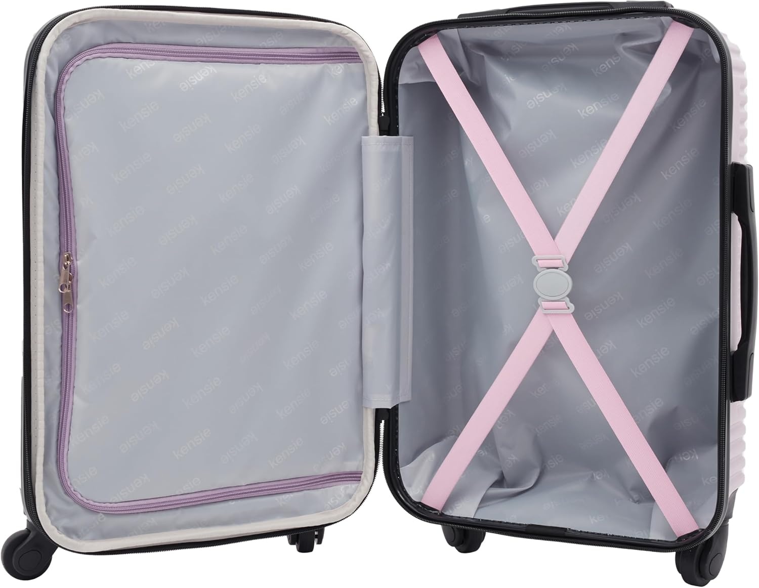 image:imagekensie Womens Hillsboro Luggage amp Travel Bags Set Green Granite 20 CarryOnBurnished Lilac