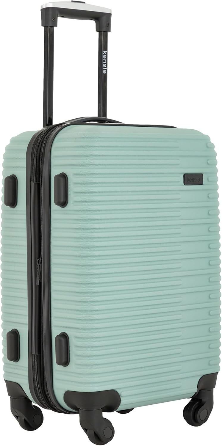 image:imagekensie Womens Hillsboro Luggage amp Travel Bags Set Green Granite 20 CarryOnGreen Granite