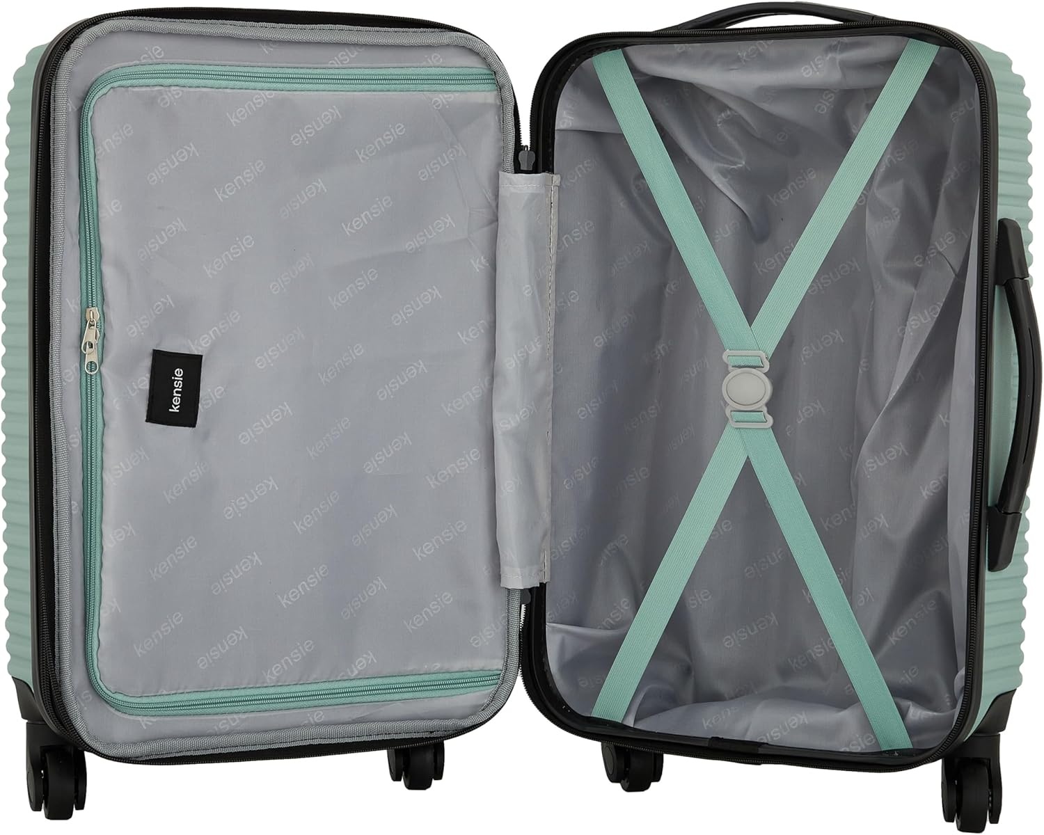 image:imagekensie Womens Hillsboro Luggage amp Travel Bags Set Green Granite 20 CarryOnGreen Granite