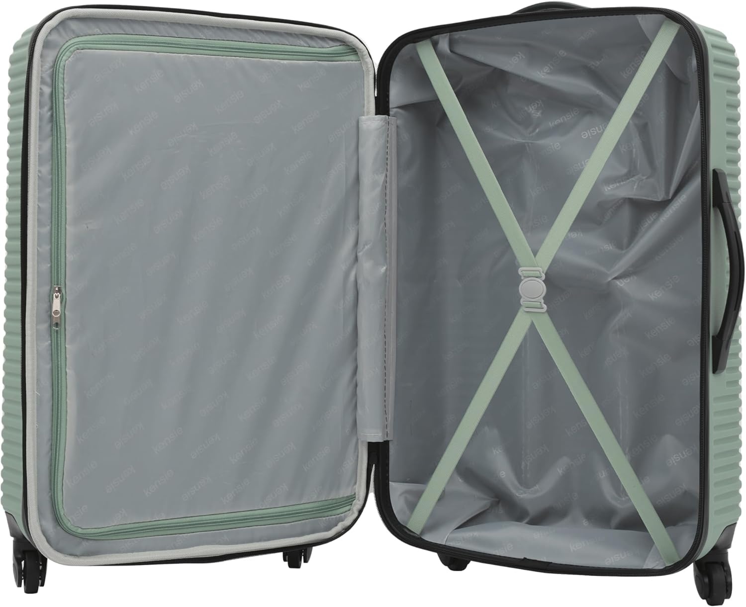 image:imagekensie Womens Hillsboro Luggage amp Travel Bags Set Green Granite 20 CarryOnGreen Granite