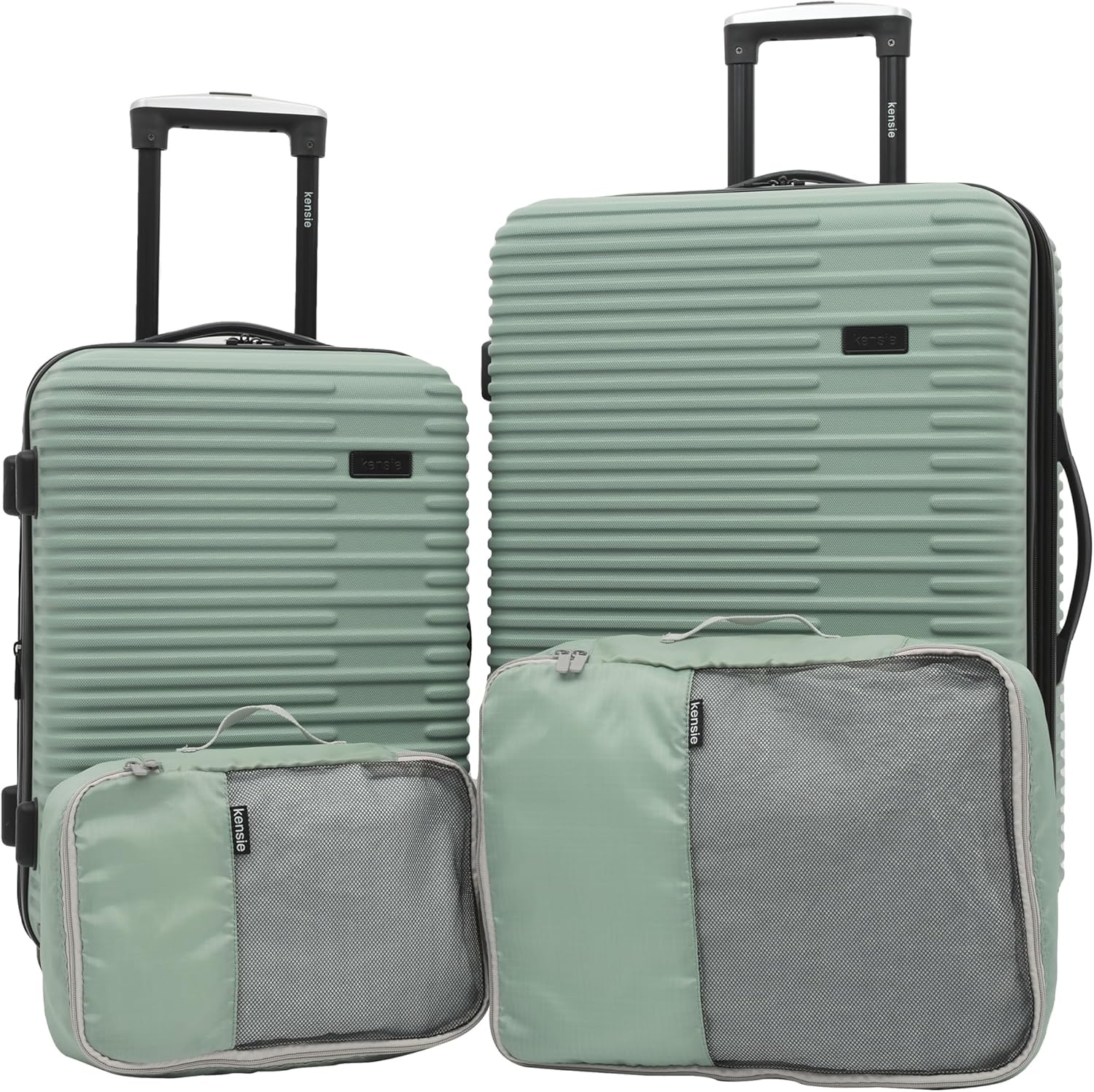 image:imagekensie Womens Hillsboro Luggage amp Travel Bags Set Green Granite 20 CarryOnGreen Granite