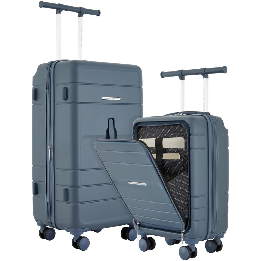 image:imageFrench Connection 2 Piece Trunk Luggage Set Quiet ShadeNavy