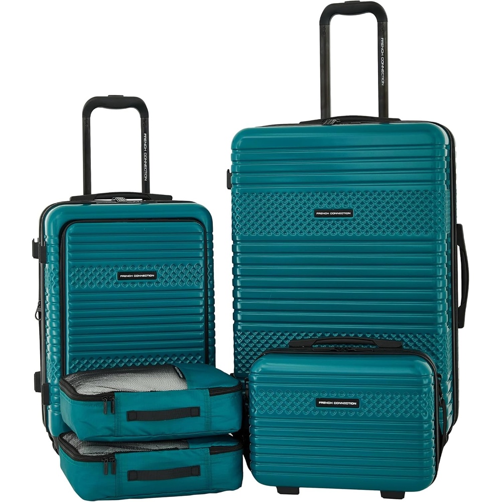 image:imageFrench Connection 5 Piece Mersai Luggage Travel Set Warm TruffleDeep Lake