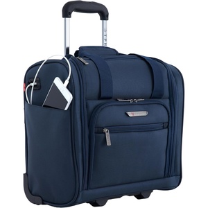 image:imageTPRC 15 Underseat CarryOn Luggage Airline Approved Personal Item with USB Charging Port PurpleNavy Blue