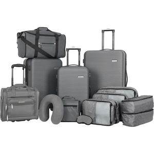 image:imageTravelers Club 14 Piece Riddock Luggage and Travel Accessories Set Navy BlueCharcoal