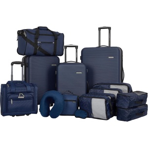 image:imageTravelers Club 14 Piece Riddock Luggage and Travel Accessories Set Navy BlueNavy Blue
